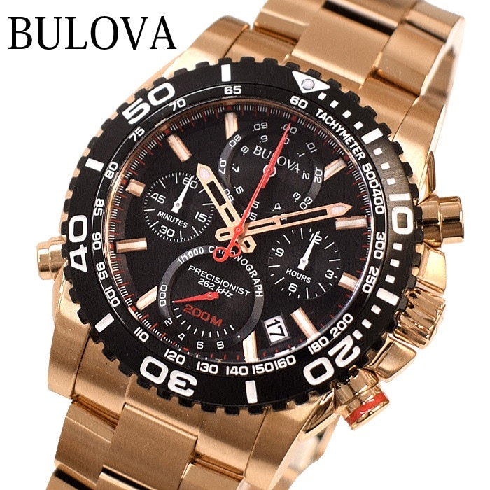 ブローバ BULOVA ウォッチ 98B213 ローズゴールド プレシジョニスト クロノグラフ Precisionist Chronograph クロノグラフ ウォッチ 50,880円