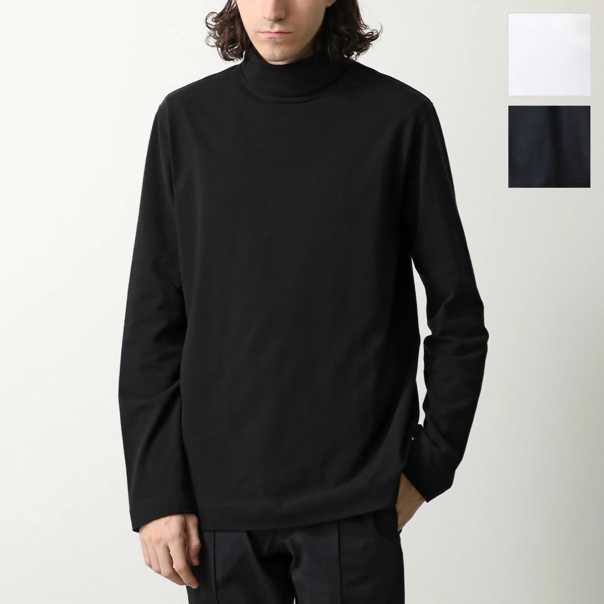 CIRCOLO 1901 チルコロ Tシャツ CN4474 メンズ 長袖 カットソー ロンT 無地 タートルネック ハイネック ストレッチ カラー3色