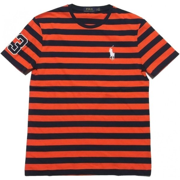 半袖 ボーダー Tシャツ オレンジ PR2-1232