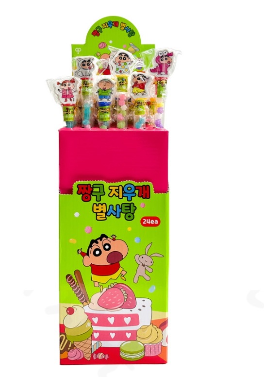 韓国のお菓子 韓国 お菓子 クレヨンしんちゃん 星飴 キャンディーフィギュア case (10g x 24個)