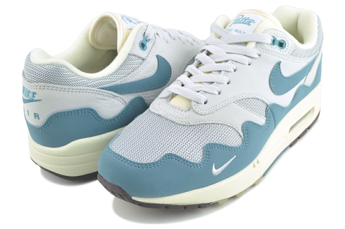 エアマックス 1 パタ スニーカー メタリック シルバー ノイズ アクア dh1348-004