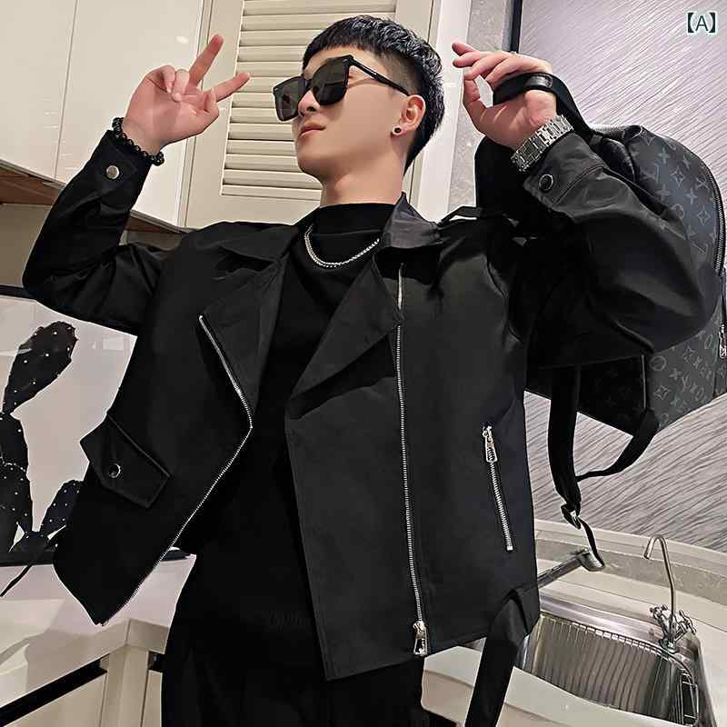 アウター メンズ カジュアル おしゃれ ブラック オートバイ ジャケット ジャケット トレンディ カジュアル スーツ 襟 紳士服 スリム 紳士服 8,388円