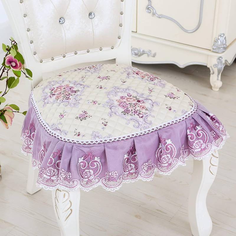 イスカバー 43x45cmx2 チェアカバー 花柄 フリル 滑り止め 洗える 椅子カバー 北欧風 座面カバー カラー ダイニングチェアカバー 座椅子カバー 通気性 シートクッション 座布団