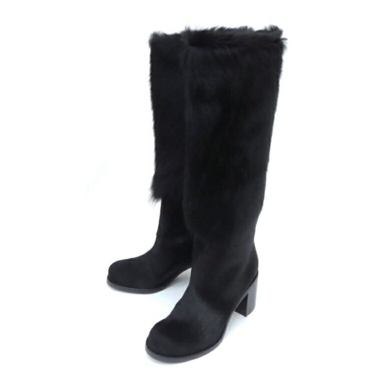 ﾊﾗｺ ﾛﾝｸﾞﾌﾞｰﾂ 黒 38C(53594)