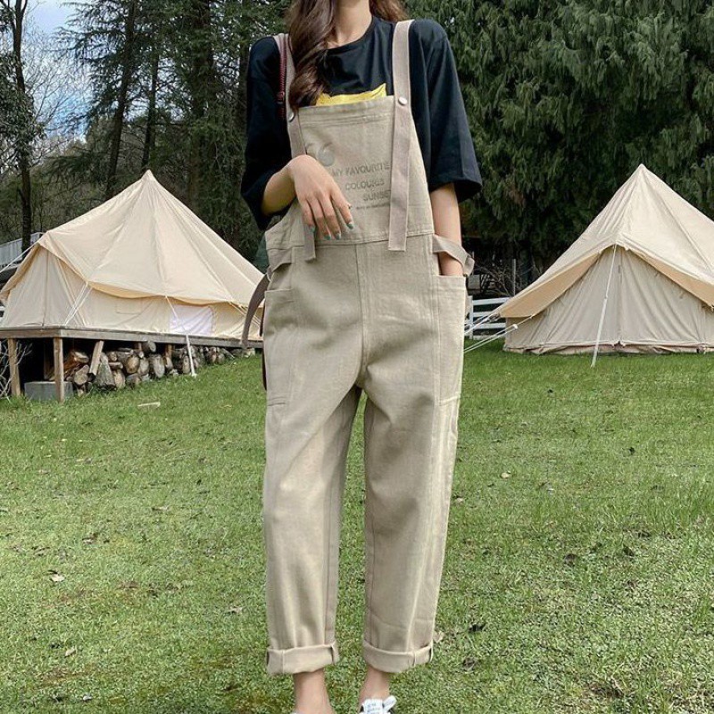 女性用ビブサロペット夏サロペットレディースカジュアルパンツ甘辛ゆったり万能9点パンツポリエステルフリー 5,180円