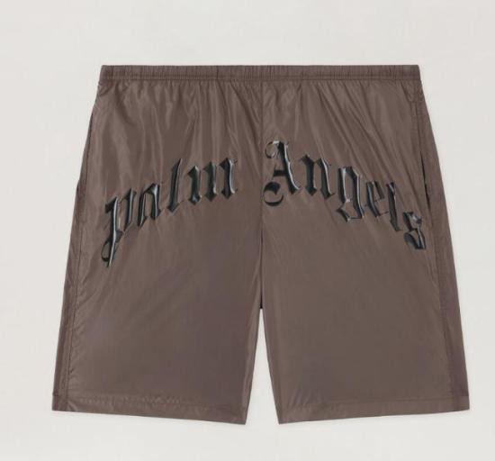 PALM ANGELS Men Swim Pants PMFD018S26FAB001 6010 BROWN BLACK
