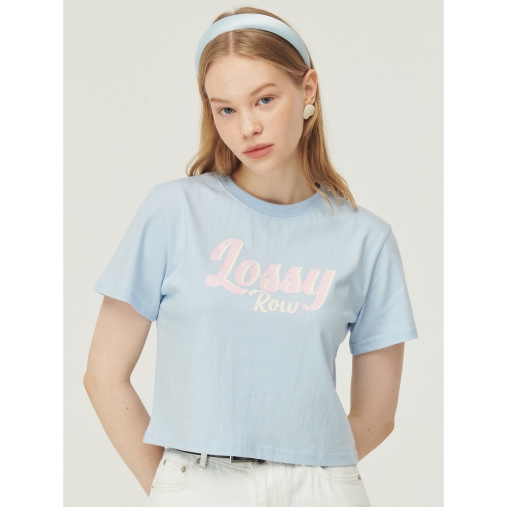 LOSSYROW シャドウ ロゴ ハーフスリーブ Tシャツ