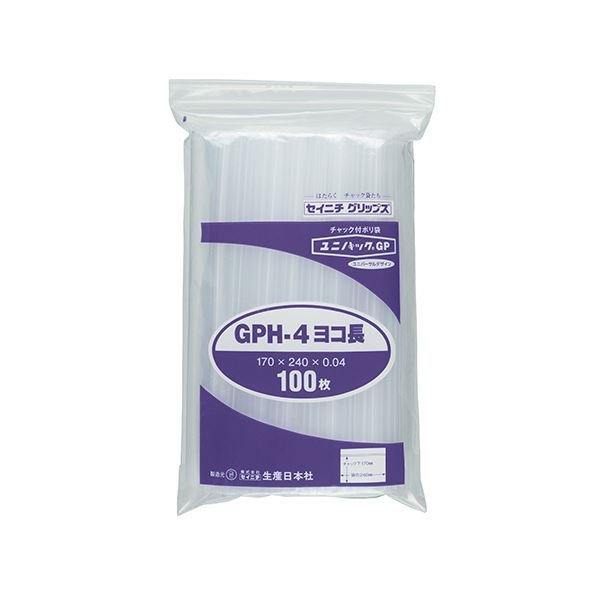 （まとめ） セイニチ ユニパックGP ヨコ長タイプヨコ240タテ170厚み0.04mm GPH-4ヨコナガ 1パック（100枚） 10セット