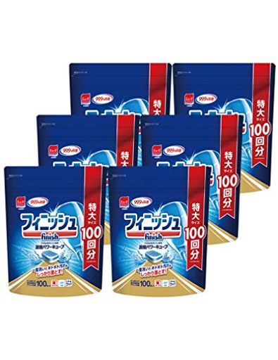 【まとめ買い】フィニッシュ 食洗機 洗剤 タブレット パワーキューブ L 100個 6袋(600回分)