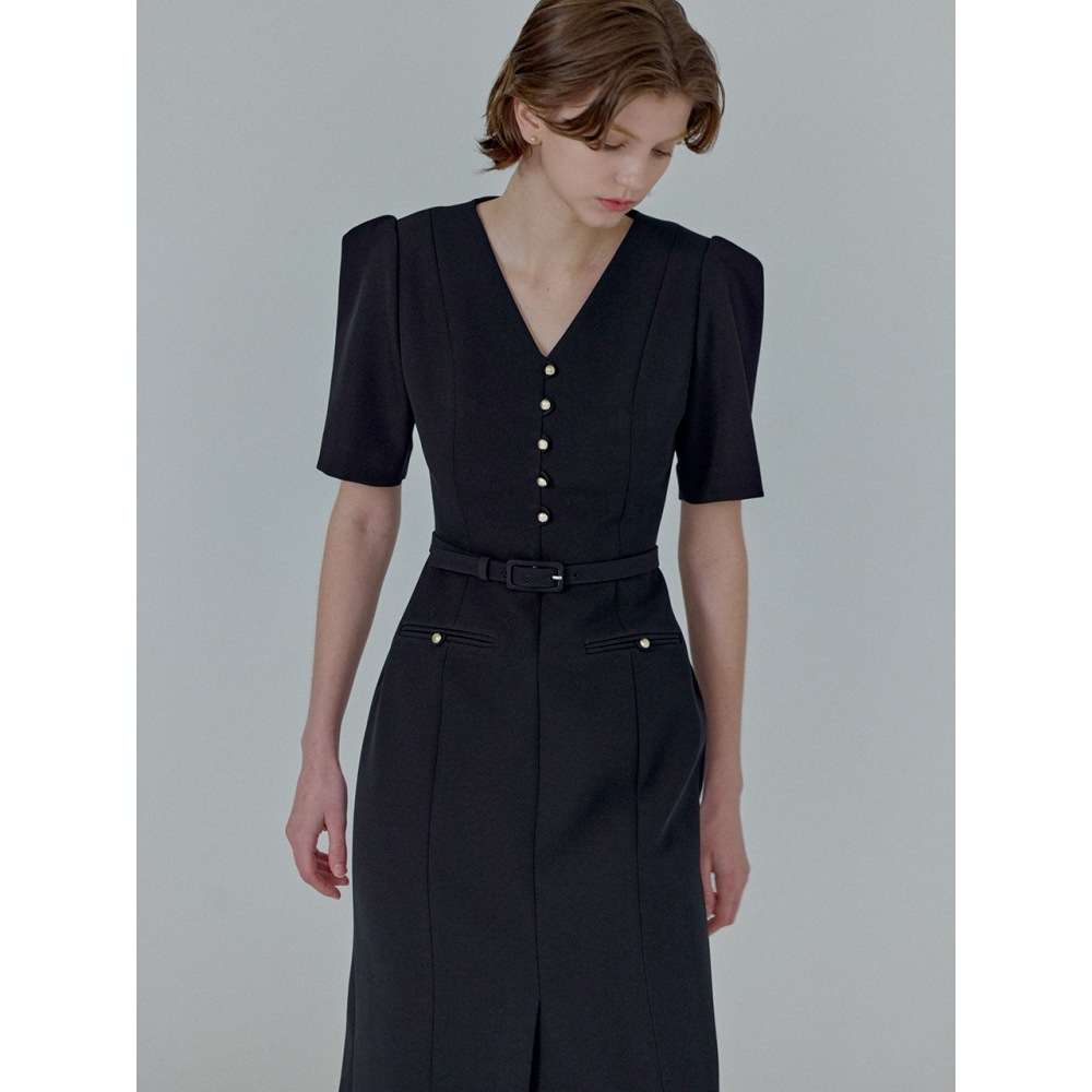 FLOLOOM ゴールデンビーズドレスロング (3color)