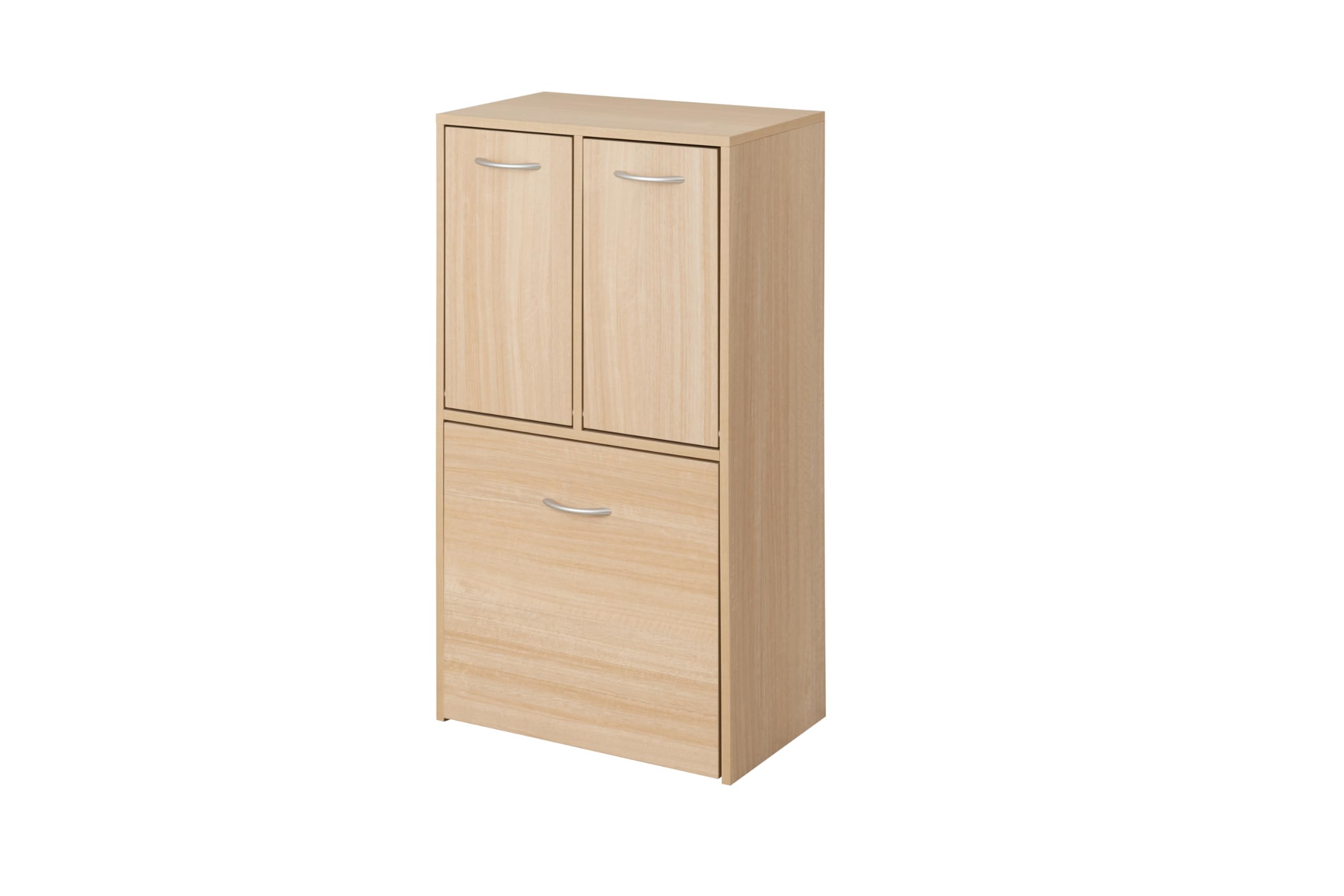 キッチンシリーズ ダストボックス 3分別 幅54.5×奥行32×高さ98cm ペール付属 カウンター下収納ゴミ箱 組立品