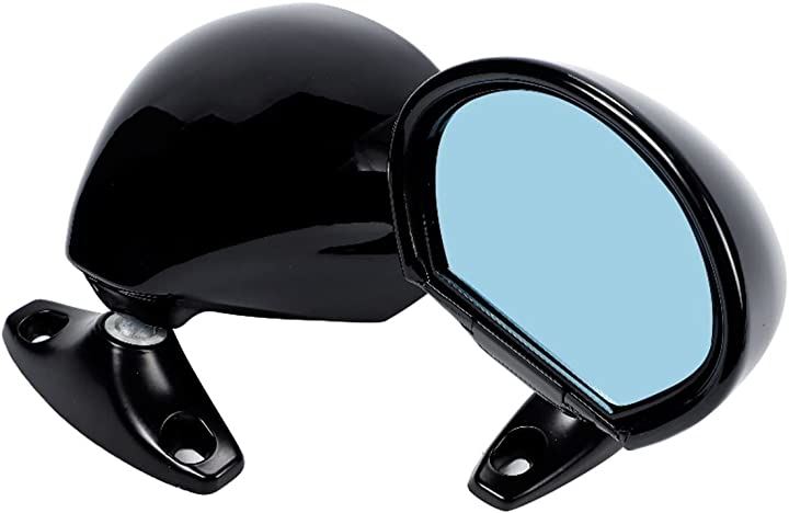 レトロ車用 ビタローニ セブリング タイプ 左右セット サイドミラー 広角 旧車 耐久カウルなど 汎用品(ブラック)