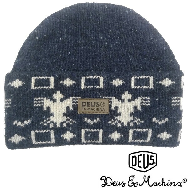 Deus ex Machina デウス エクスマキナ メンズ レディース 兼用 ニットキャップ DUDE BEANIE FISHERMAN ネイビー デウスエクスマキナ safari サファリ LEO