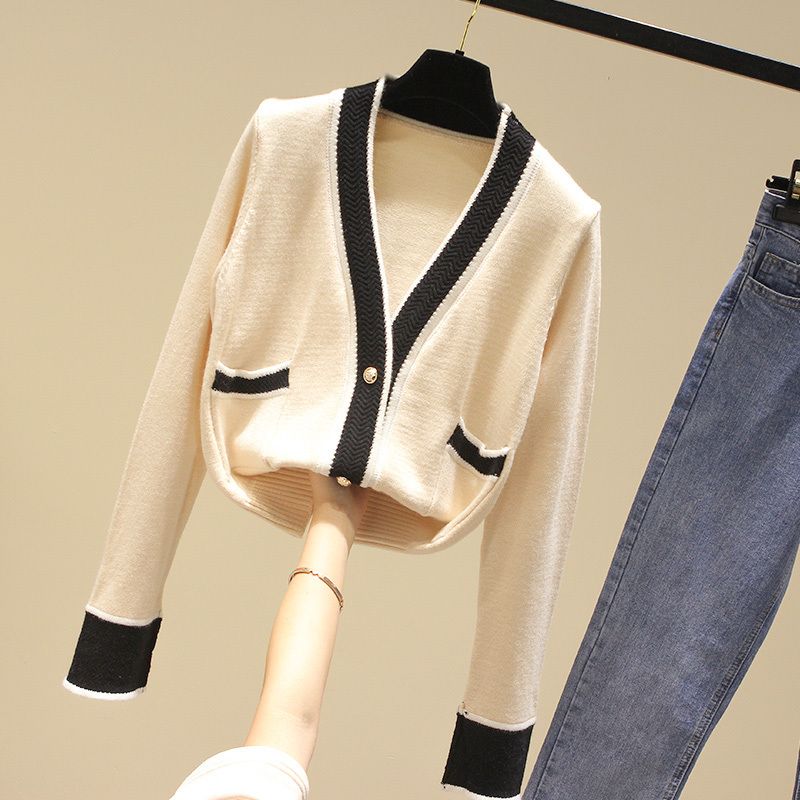 カーディガン ニット レディース ジャケット パイピング リブ 長袖 金ボタン OL 大人可愛い きれいめ カジュアル 上品 おしゃれ クール モード系 オフィス ビジネス 通勤 通学 デート