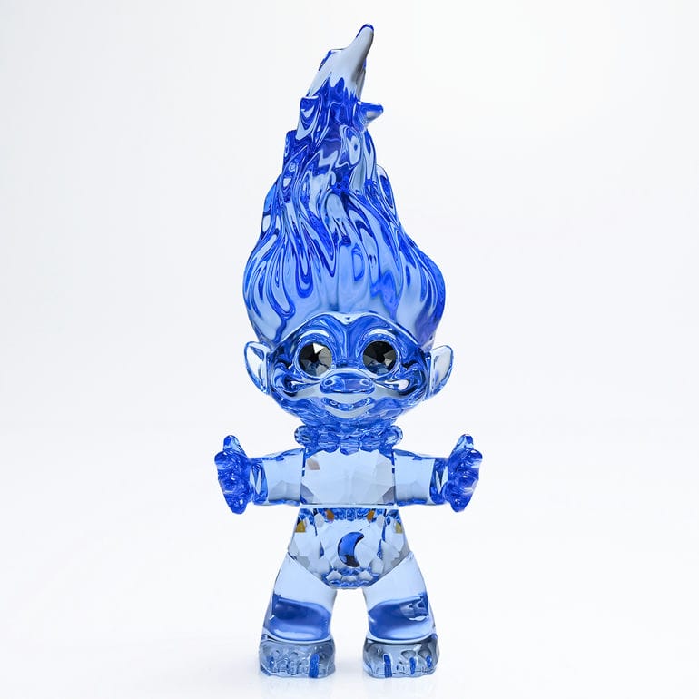 クリスタルフィギュア フィギュリン グッドラック・トロールズ トロール ブルー 5682655 インテリア オブジェ 置物