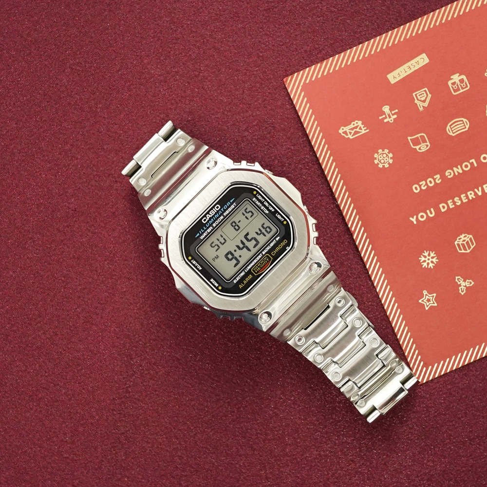 ［カスタム時計］フルメタル防水 スクエア 電子腕時計