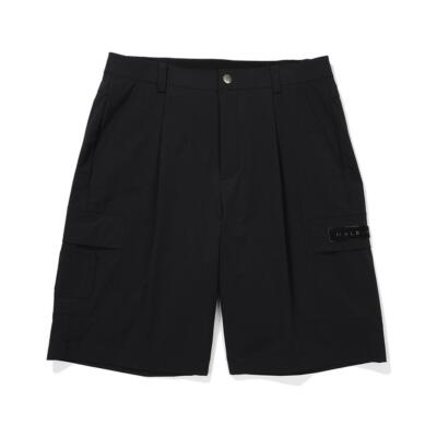 Malbon Golf純正バミューダフィットカーゴポケットショーツ ブラック（メンズ）