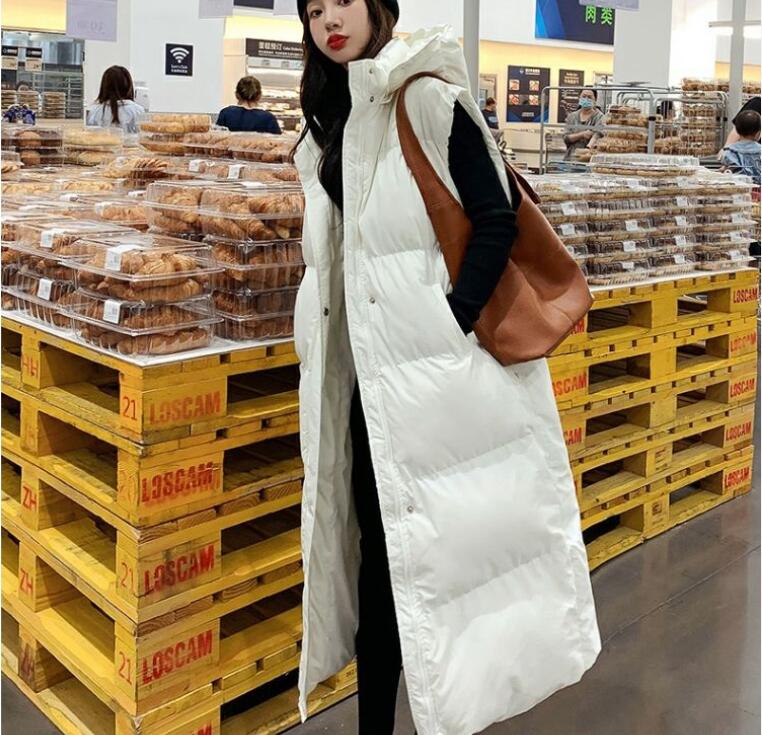 ダウン綿入れ女性の新モデルチョッキニー馬入れ厚手ミディアム
