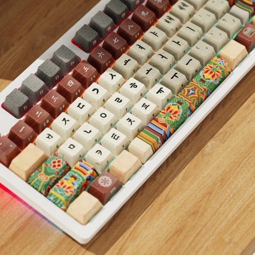 c.e.dot ホワイト・ブラック 丹青(ダンチョン) 有線LED メカニカル キーボード 「韓国の美」 /시이닷 단청 유선 LED 기계식 키보드 한국의 미