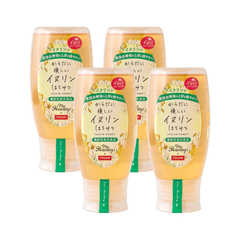 からだに優しいイヌリンはちみつ 500g 4本セット イヌリンハニー チューブボトル 生はちみつ 蜂蜜