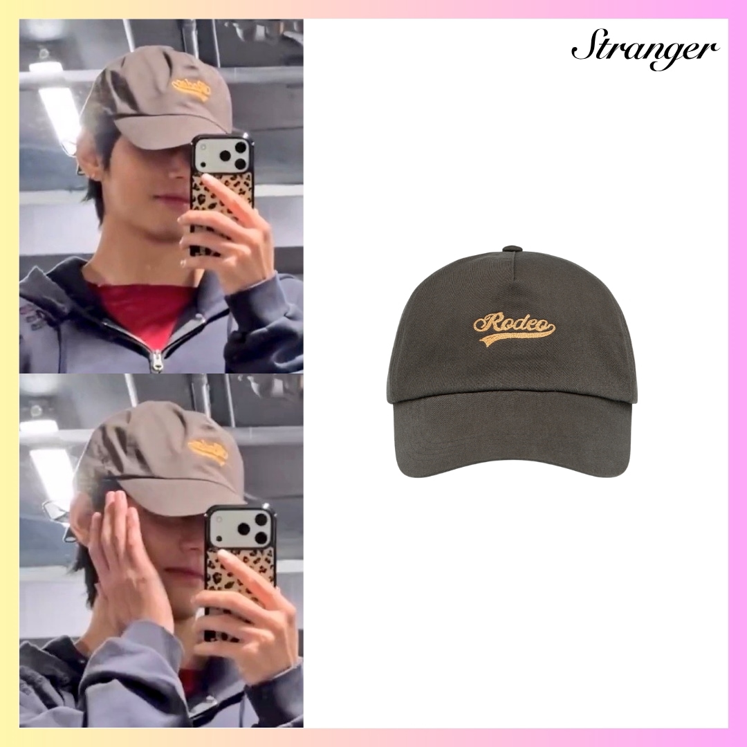 [Stranger] [BTS V テテ 着用] Stranger Standard Fit Rodeo Symbol Cotton Cap (Brown) + FREE OMAKE