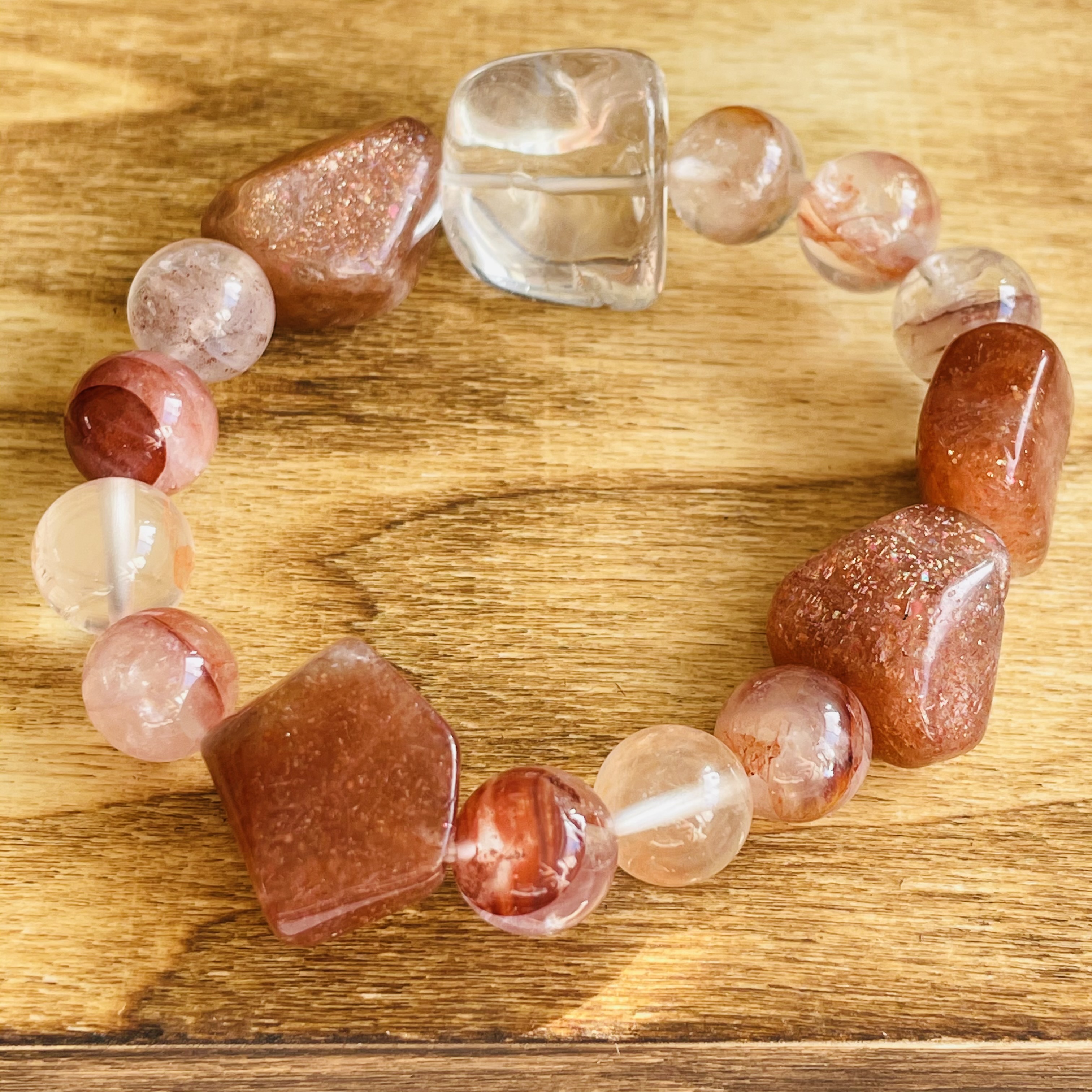 120314 クォーツ 天然石パワーストーンブレスレット チャクラ ハンドメイド 癒し 新年特売 健康運 浄化