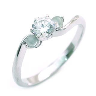 CanCam掲載( 6月誕生石 ) ムーンストーン Ptダイヤリング（婚約指輪エンゲージリング）楽ギフ_包装02P26Mar16