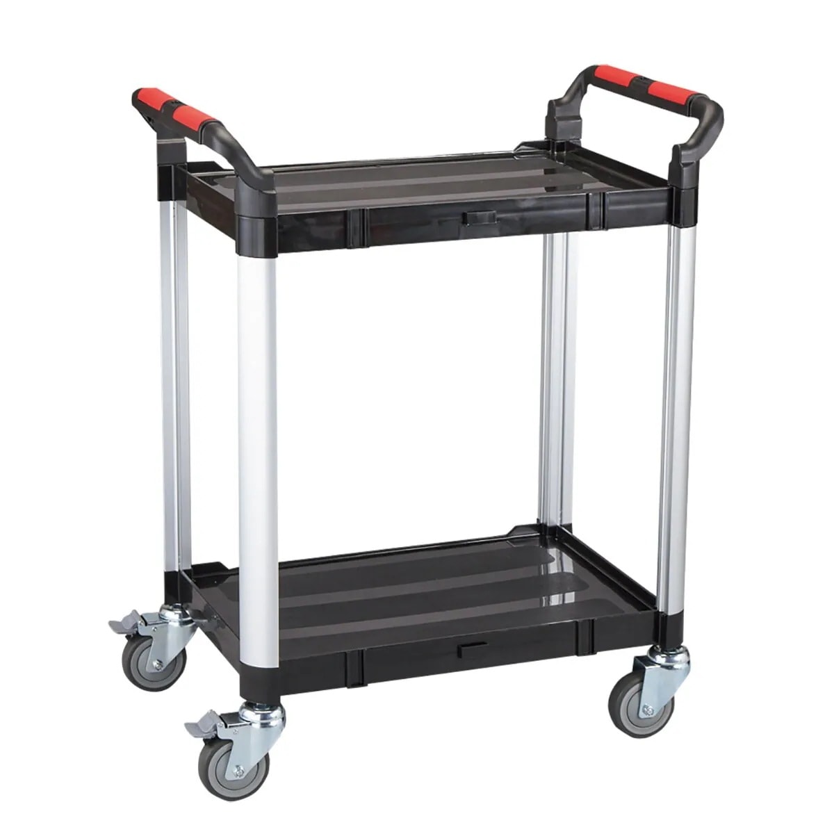 ツールカート トレイ2段 754694cm 工具ワゴン 工具カート カート ワゴン トレイ 2段 ツールワゴン ラック 工具ラック キャスター 三段 収納 作業 樹脂 軽い 軽量 法人限定