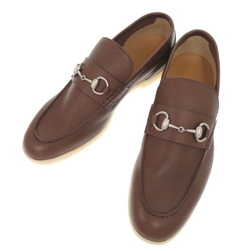 未使用品 ローファー ホースビット 靴その他 レザー ブラウン 1664【中古】 メンズ