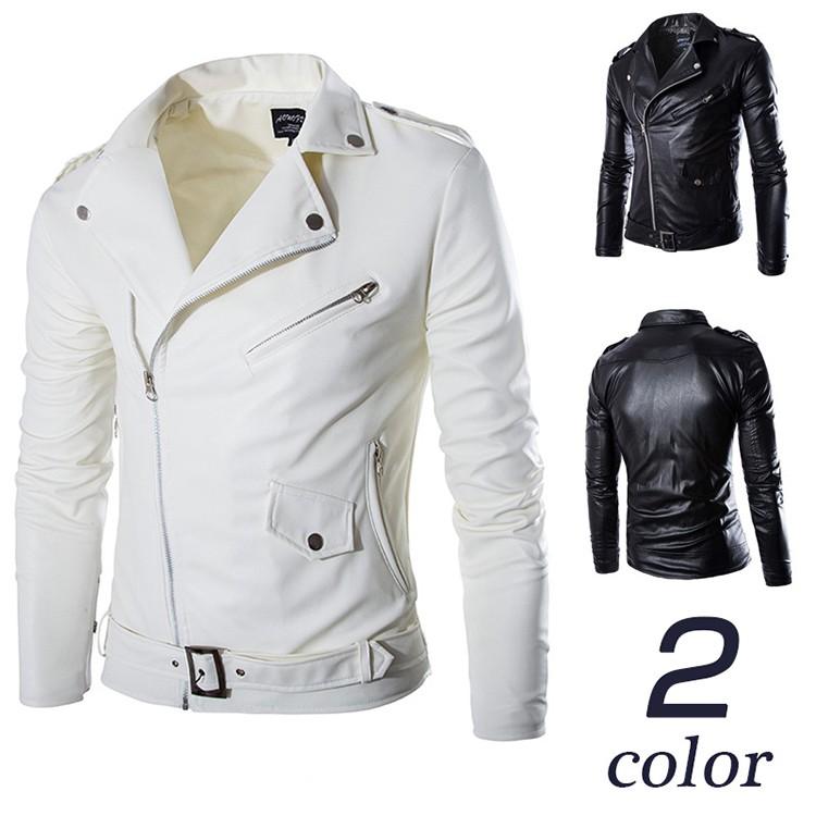 【急速出荷】ライダースジャケット メンズ レザージャケット ビター系 お兄系 ダブルライダース 革ジャン PUジャケット アメカジ 個性 ファション カジュアル 4,969円