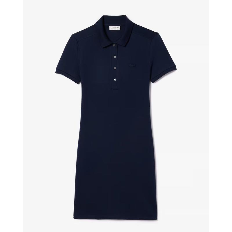 26SS 女性 スリムフィット ミニピケ ポロドレス EF5473-56G 166(ネイビー)