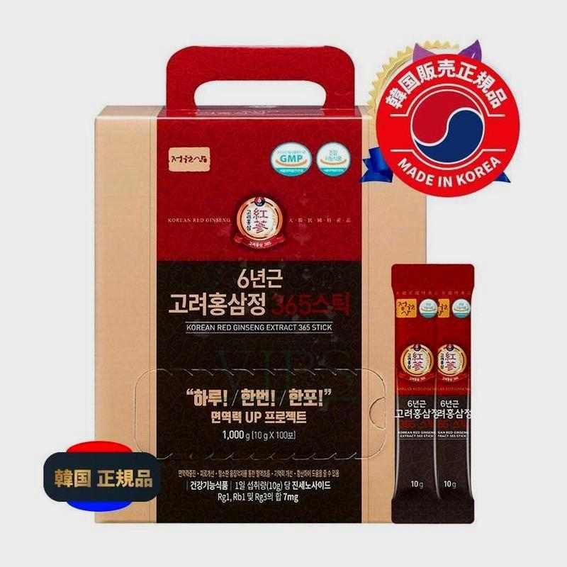 チョンウォンサム6年根高麗ホンサムジョン365スティック/ 1000g / 1個