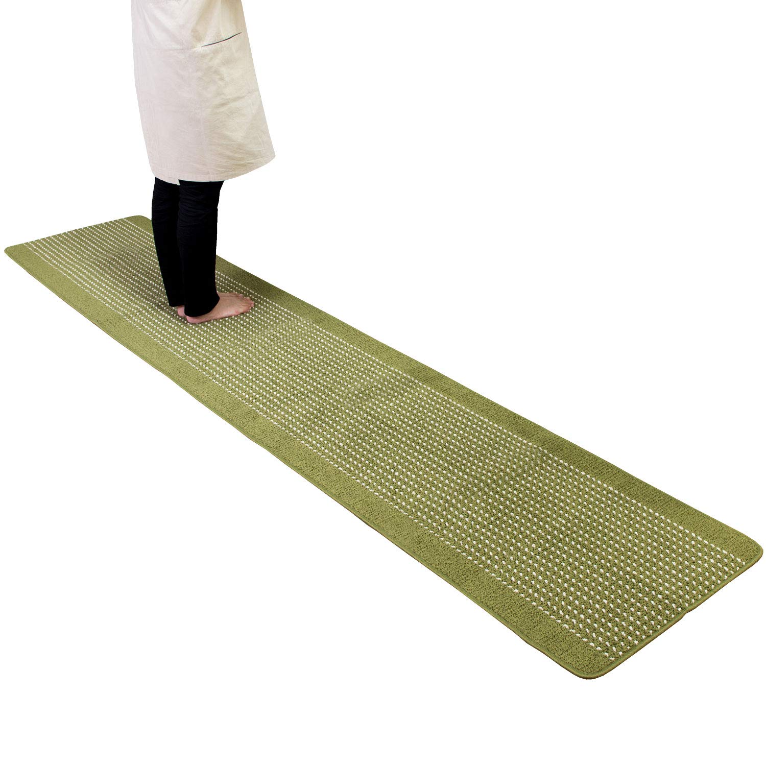 オカ キッチンマット グリーン 約60cm×300cm 優踏生 洗いやすい (ずれない 洗える 日本製) 5,004円