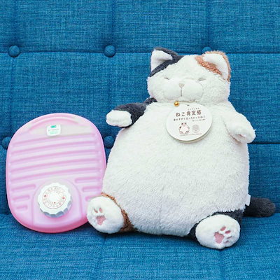 Qoo10] 岩谷マテリアル 湯たんぽ ねこ肯定感 カバー付き りぶは