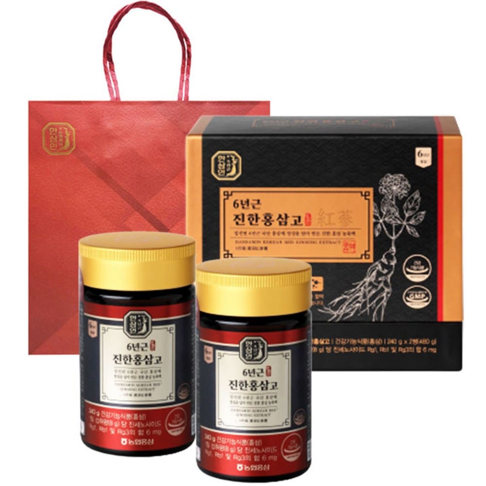 ハンサムイン6年根ジンハン紅参ゴ240g x 2p +ショッピングバッグセット480g1セット