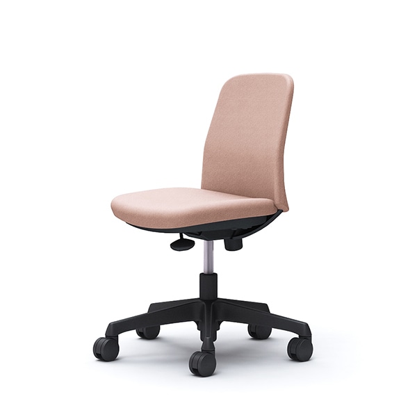 オカムラ CD13CR FXW8 ペールピンク Lives Entry Chair [オフィスチェア 肘無し 5本脚(コンパクトタイプ) ブラックボディ ウレタンキャスタータイプ]