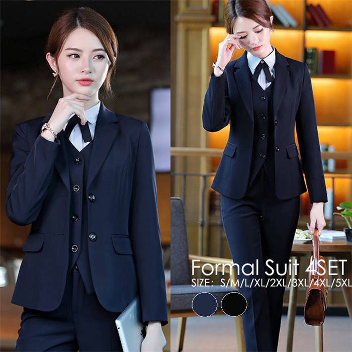 事務服 レディーススーツ エレガント パンツスーツ スカートスーツ レディース スーツ ビジネス リクルートスーツ OL オフィス 通勤 入社 就活 ママスーツ 母親 卒業式 入学式 きれいめ フォー