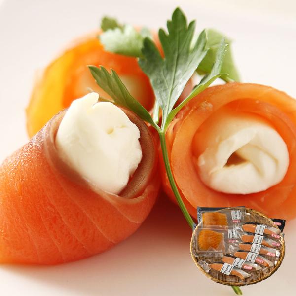 三協水産 北海道日高沖 船上活〆桜鱒切身とスモークサーモンセット SISK