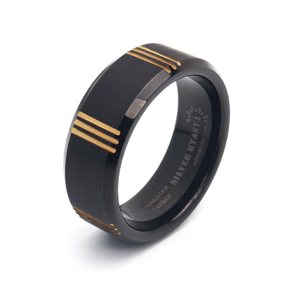 タングステン ゴールドラインリング [r422]