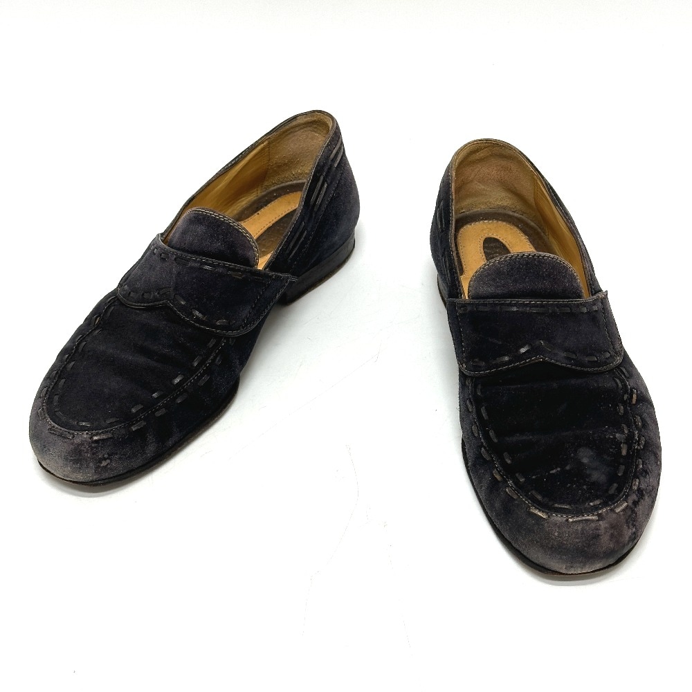 Berluti ベルルッティ ローファー ステッチ ドライビング スエード ブラック