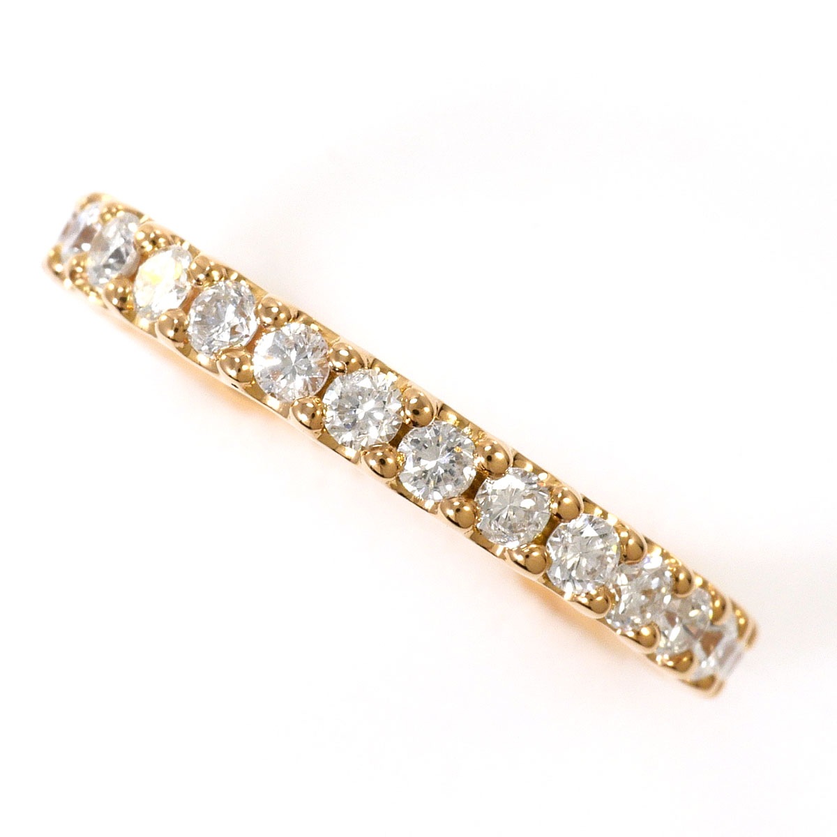 K18 18金 PG ピンクゴールド リング・指輪 12号 ダイヤモンド 0.99ct 鑑別書 総重量約2.7g ジュエリー 中古