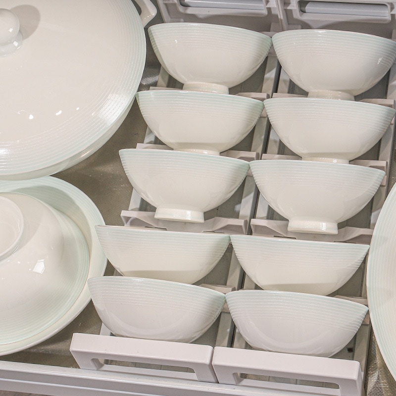 景徳鎮和食器セット家庭用皿ボウルキッチン用品セットフルセットセラミック丼魚皿ギフトボックスギフト