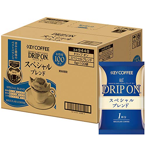 キーコーヒー KEY DOORS+ ドリップ オン スペシャルブレンド 100杯分 レギュラー(ドリップ)
