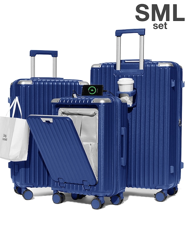 kevala　3個セット SML　スーツケース スクエア ラージ キャリーバッグ kevala 3個セット SML スーツケース スクエア ラージ キャリー