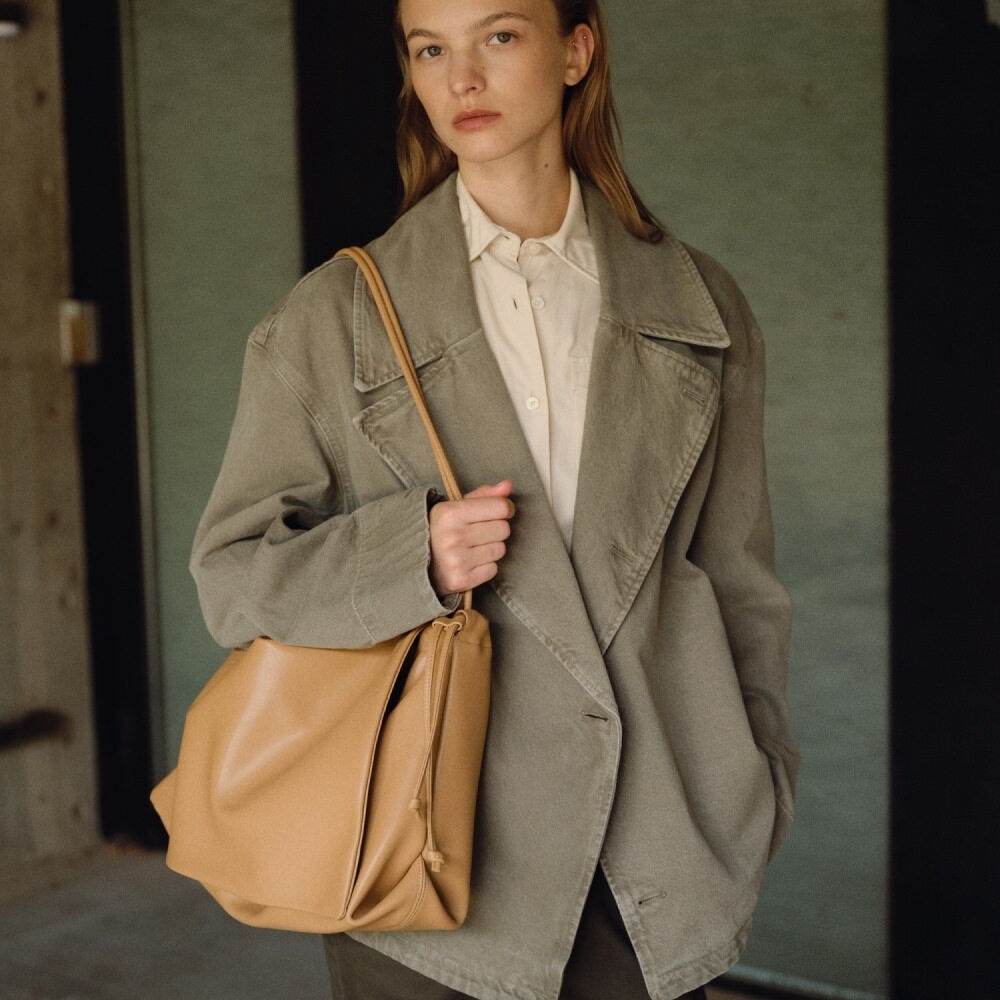 ローソウルラージノットショルダーバッグイエローオークル