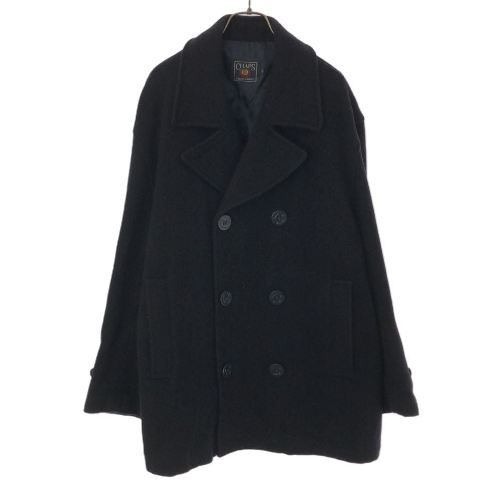 チャップスラルフローレン 80s ウールブレンド ピーコート L ネイビー系 CHAPS RALPH LAUREN オールド ヴィンテージ メンズ