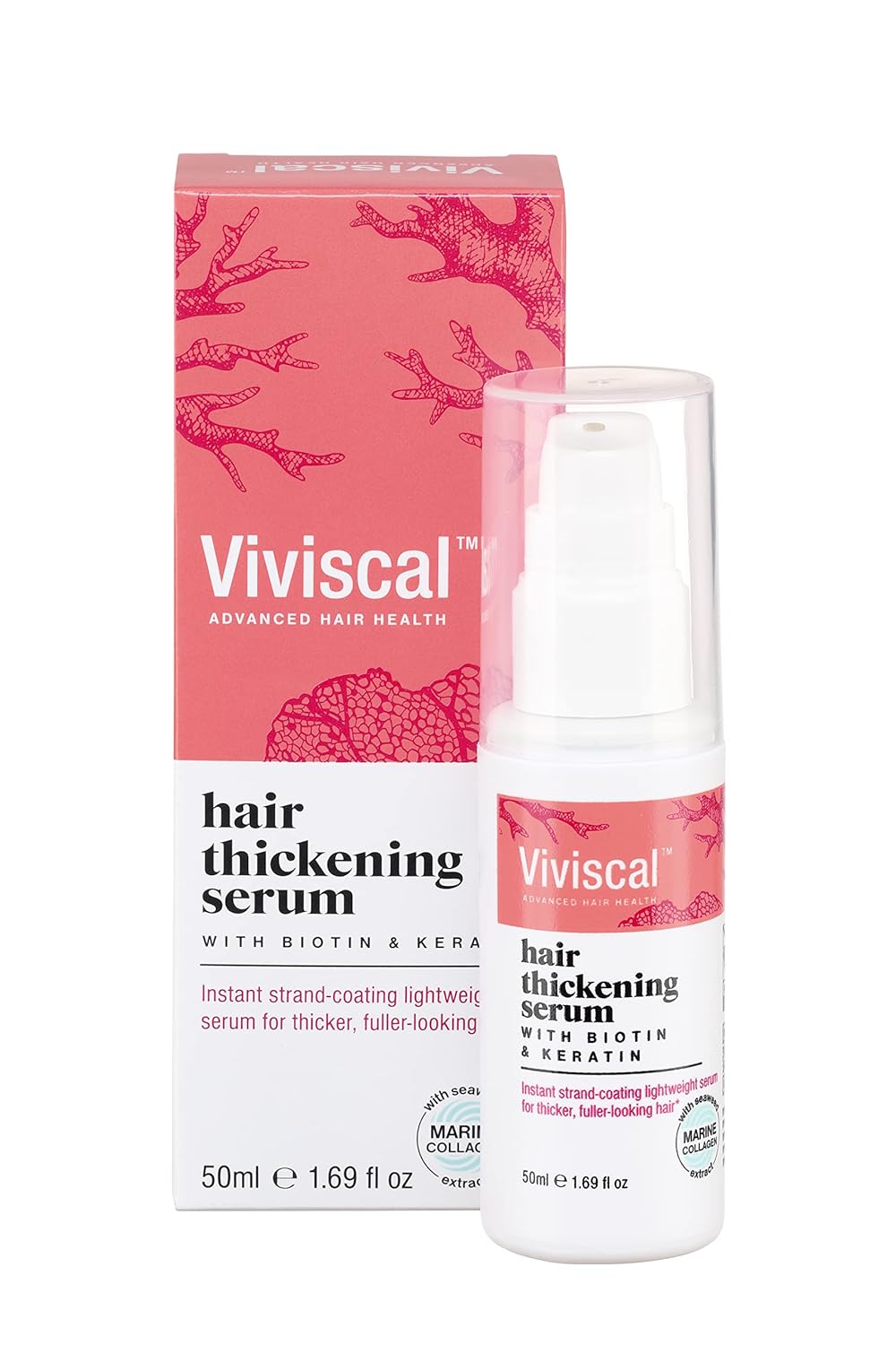 Viviscal Hair Thickening Serum, Leave-in Elixir for Thicker, Keratin & Biotin, 50ml (1.69 fl. oz.)