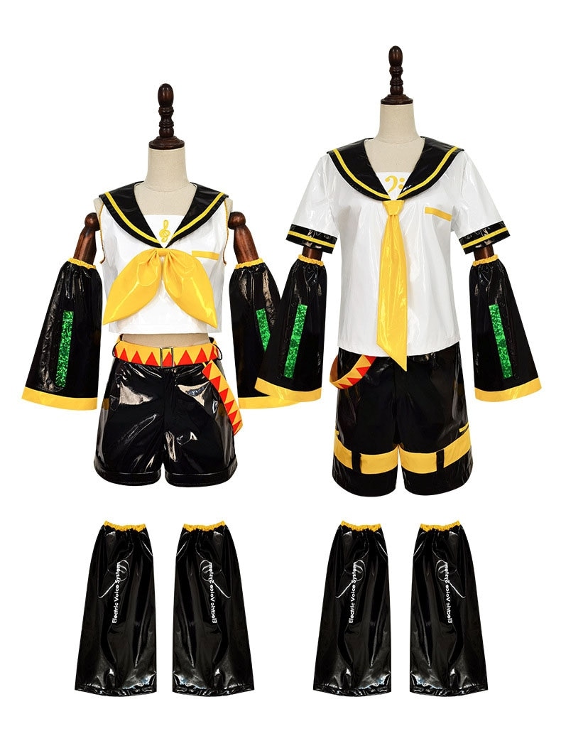 コスプレ変装仮装衣装Vocaloid镜音リンレンエナメルスキン