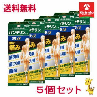 送料無料 5個セット 【第2類医薬品】興和 バンテリンコーワ 液α 90g×5個 セルフメディケーション税制対象商品 Class 2 drugs