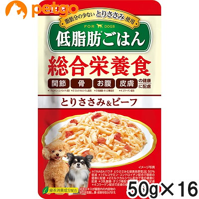 他サイト： いなば 低脂肪ごはん とりささみ&ビーフ 50g×16袋【まとめ買い】の商品画像